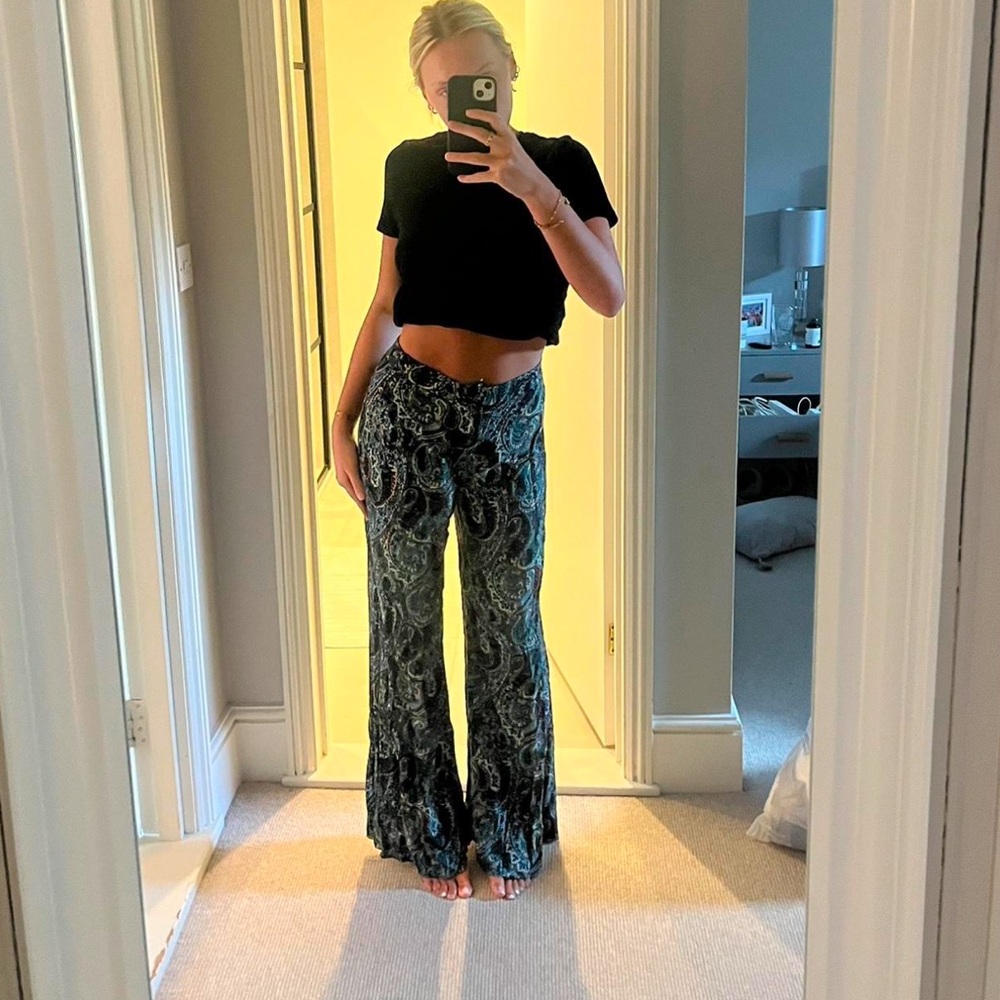Zara Paisley Trousers Size L